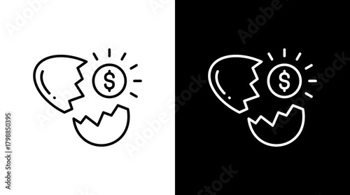 Business Incubator White Icon Set Design