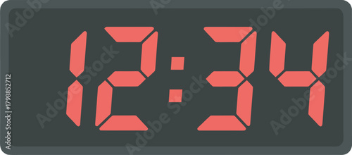 A digital clock displays the time, showing the hours and minutes.