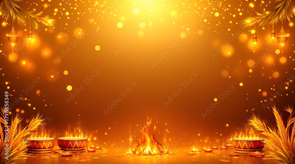 Obraz premium Happy Lohri. Lohri Festival. Lohri Greetings