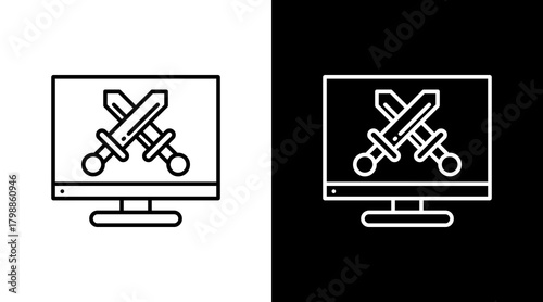 Attack White Icon Set Design