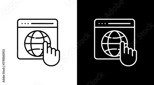Access White Icon Set Design