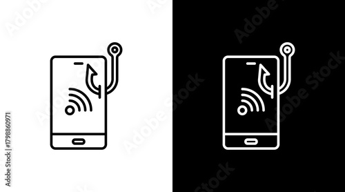 Fake W White Icon Set Design