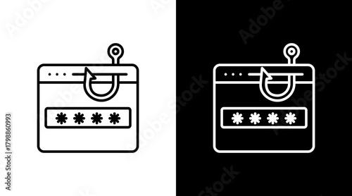Key Logger White Icon Set Design