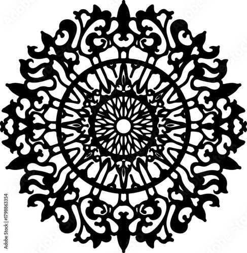 Intricate Ornamental Mandala Pattern