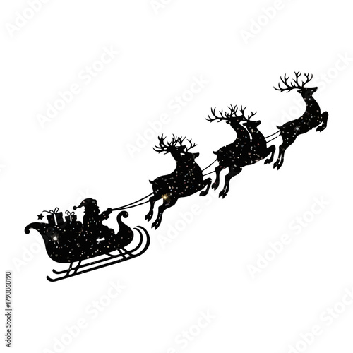 Unimpressed Duck Meme with Santa Beard and Hat Vector Illustration