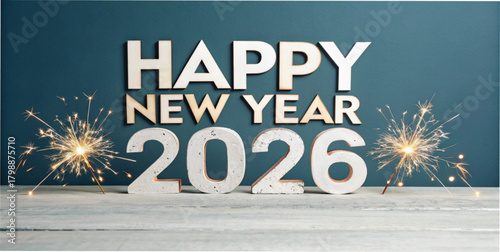 Happy New Year 2026 vector
