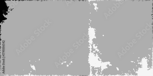 Abstract textured background with distressed grunge effect and irregular borders in shades of gray and white
