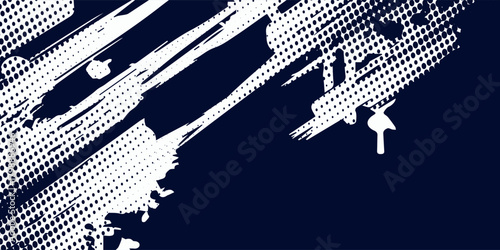 Dots halftone white and blue color pattern gradient grunge texture background. Dots pop art comics sport style. abstract background eps10