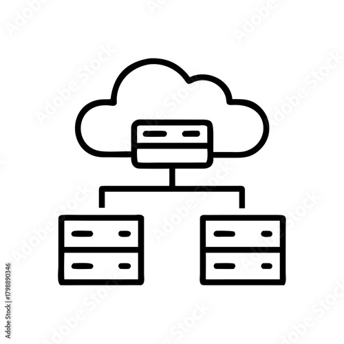Cloud computing network architecture with server and storage boxes  