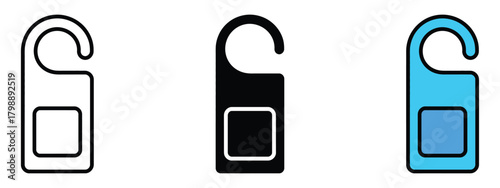 Door hanger icon vector. privacy and quiet symbol. vector illustration.