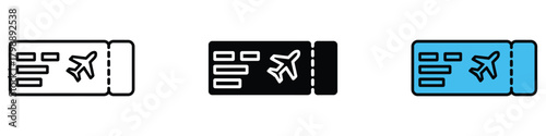 Flight tickets icon vector. travel plans and vacation dreams symbol. vector illustration.