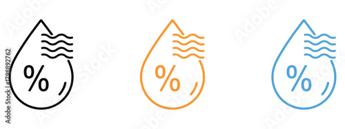 Humidity icon vector. climate control, weather, and environmental symbol. vector illustration.