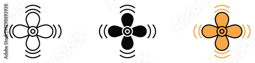 Ventilation icon vector. airflow and cooling solution symbol. vector illustration.