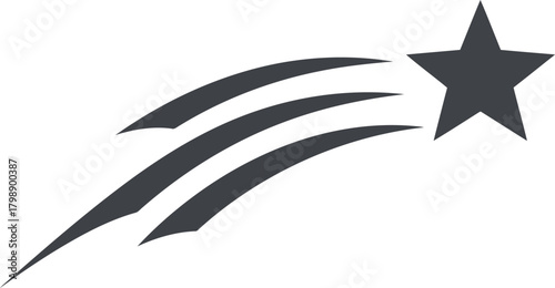Shooting star graphic icon element vector vector