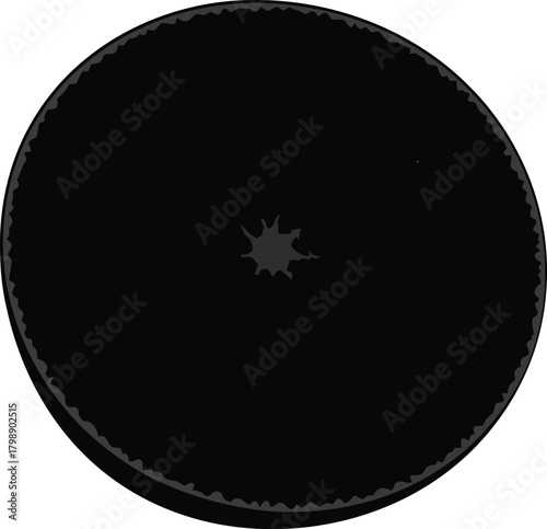 Abstract black circle minimalist design isolated vector