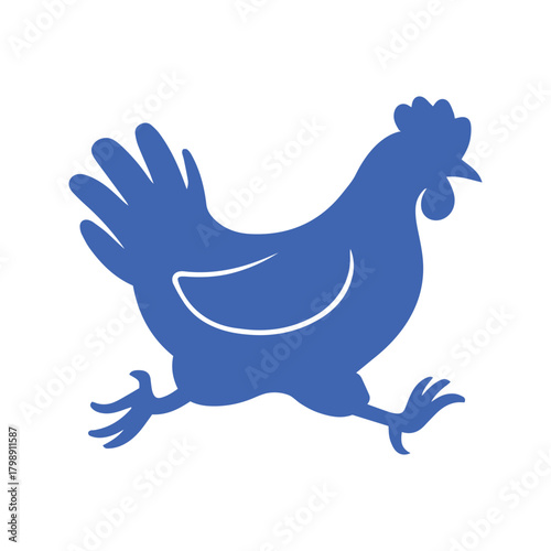 Chicken crossing the road Icon