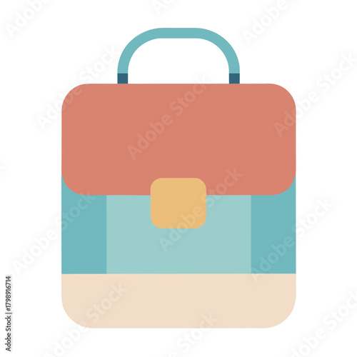 Futuristic simple baby school bag rounded edges.