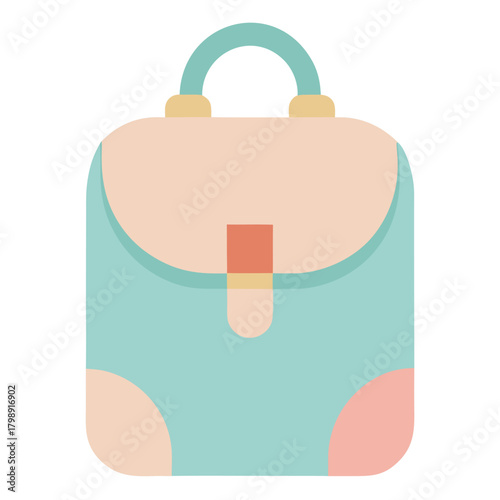 Modern geometric baby school bag vector design.