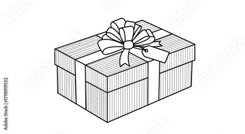 A festive gift box adorned with a beautiful ribbon and bow creating a sense of celebration.