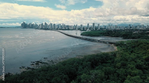 Wallpaper Mural Discover stunning bird's eye views of Panama City along the coast Torontodigital.ca