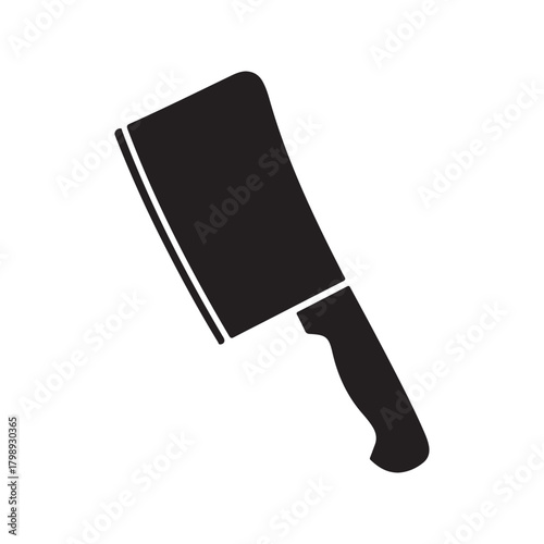 Cleaver silhouette vector flat illustration design on white background