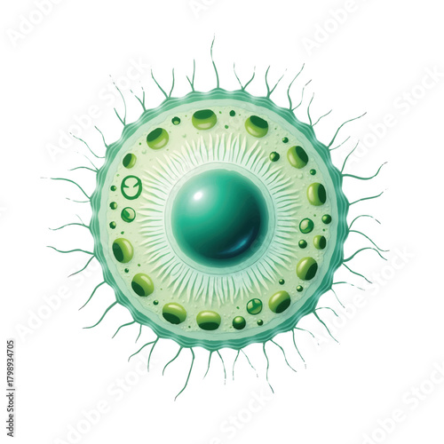 Detailed image of euglena organism 