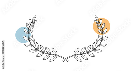 Understanding the symbolic meanings of botanical elements in decorative wreaths and their artistic interpretations in design.