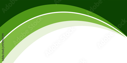 Abstract green wave background, Vector green line background curve element with white space for text and message design, overlapping layers.