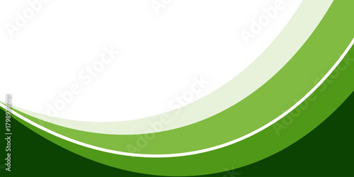Abstract green wave background, Vector green line background curve element with white space for text and message design, overlapping layers.