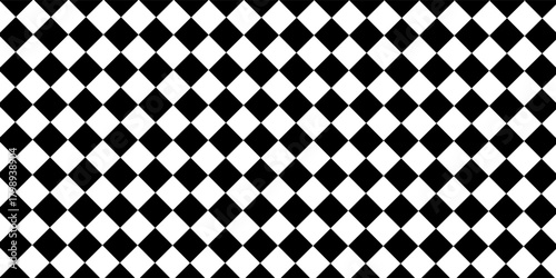Black and white checkered pattern, Checkerboard seamless pattern
