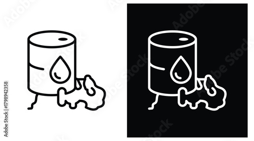 spill Two-tone version in black and white background