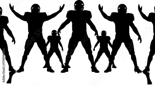 Dynamic Football Runner Silhouette Art