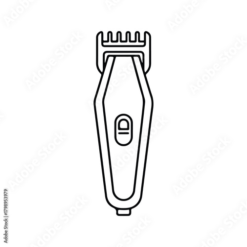 Hair clipper icon isolated on, electric trimmer line drawing