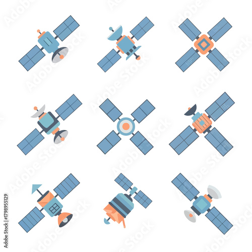 Satellite Grid Network with Multiple Orbiting Communication Units