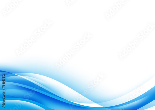 SMOOTH BLUE WAVY ABSTRACT BACKGROUND DESIGN TEMPLATE