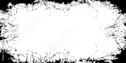 grunge old stained border or frame with various scratches and stains, Dusty and grainy old stained abstract Rough distressed grunge border with worn textured edges for creative vintage design.