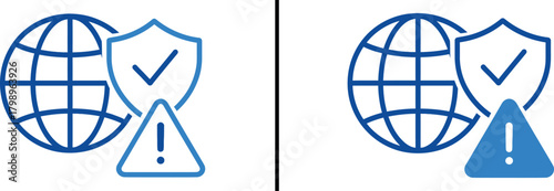 Global Security: An emblematic depiction of the digital world, rendered in vibrant hues, underscores the crucial importance of online safety and data protection in the modern era.