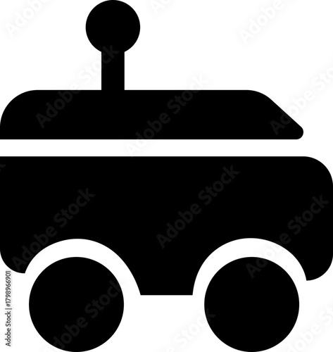 Robotic and Automation Icon of Artificial Intelligence, Machine Learning, and Industrial Robot Symbols, Black Flat Vector AI Technology and Innovation Design