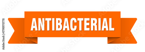 antibacterial ribbon isolated on transparent background. antibacterial ribbon