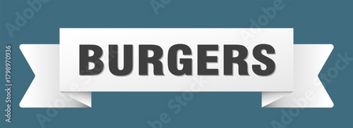 burgers ribbon isolated on transparent background. burgers ribbon