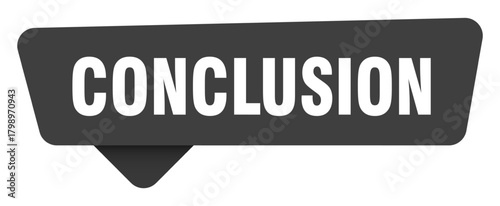 conclusion black sign isolated on transpatent background. conclusion sticker