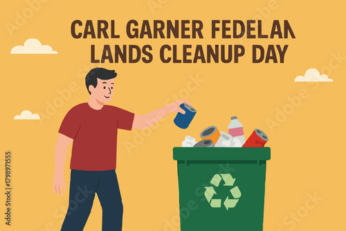 throw away old business ideas, Businessman's hand throws broken light bulb idea into trash can concept vector illustration with flat design style