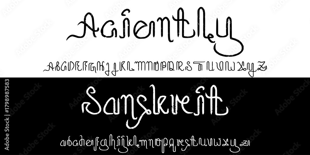 Foto sanskrit font vector