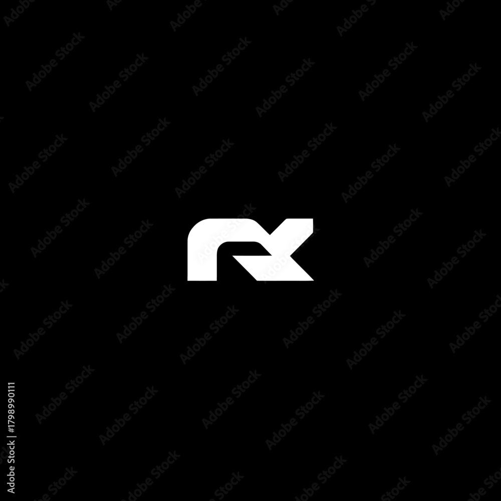 Fototapeta premium Abstract geometric white lettering on black background for design