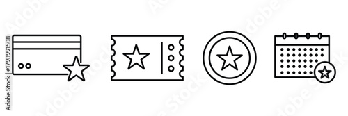 Membership, Loyalty Reward Icons Set, Reward Program, Loyalty Card Icons.