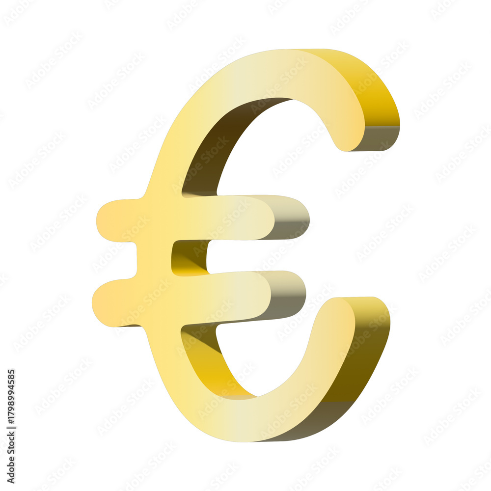 Fototapeta premium 3d euro currency symbol. Single element for design