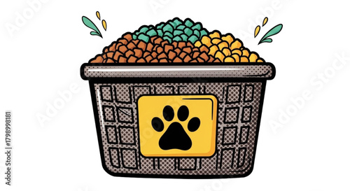 Pet food donation basket