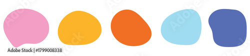 Blob shapes colorful collection vector design elements isolated. Abstract stains shape vector set