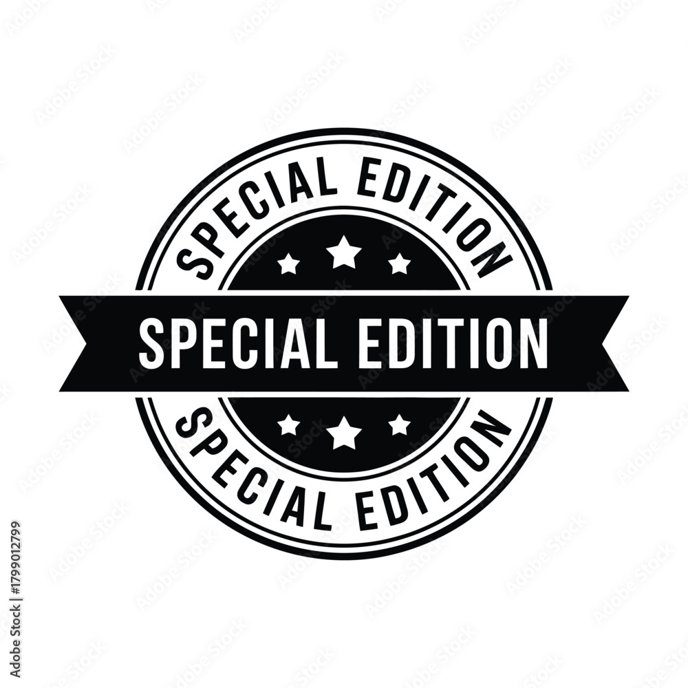 Obraz premium Circular stamp featuring the words special edition