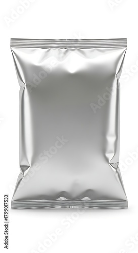 Blank silver foil food packaging bag